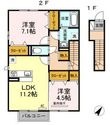 フキノトウ牟礼北 A棟の間取図
