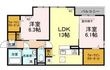 高松市新田町甲の間取図