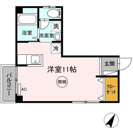 拡大写真:善通寺市善通寺町7丁目 2階201の間取り