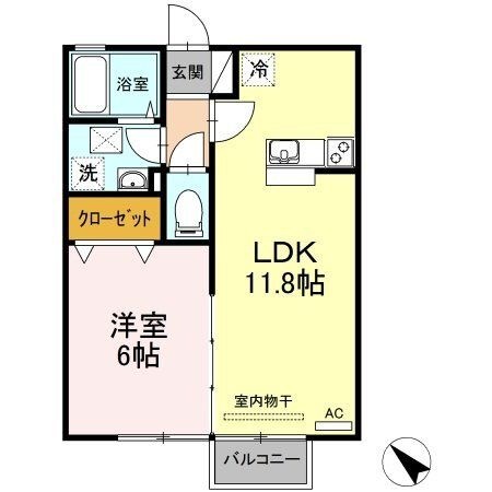拡大写真:綾歌郡宇多津町浜七番丁 2階202の間取り