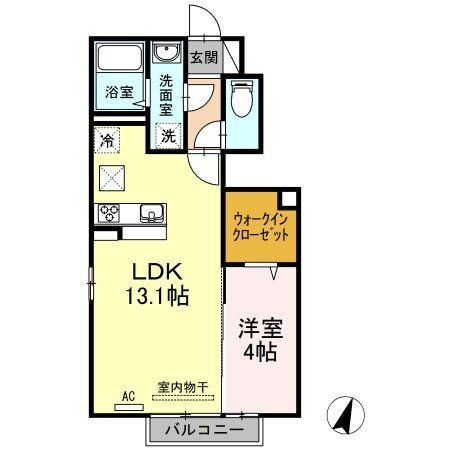 拡大写真:丸亀市塩屋町1丁目 1階106の間取り