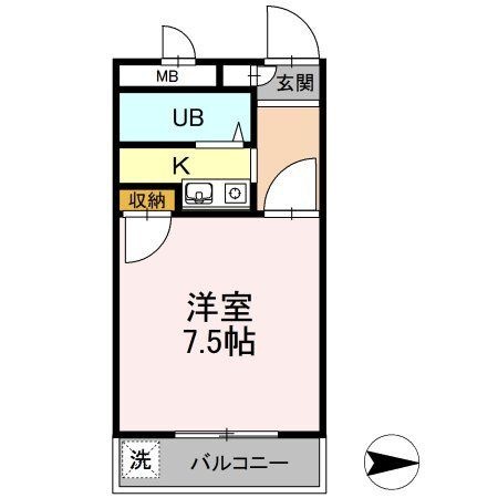 拡大写真:高松市郷東町 4階403の間取り
