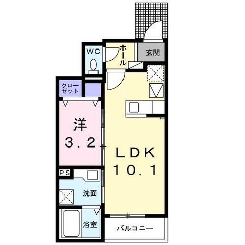 拡大写真:丸亀市飯山町真時 1階103の間取り