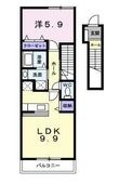 イリス セゾンBの間取図