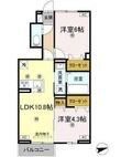 ブルージュの間取図
