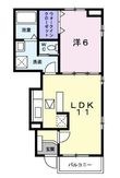 プリムヴェールAの間取図