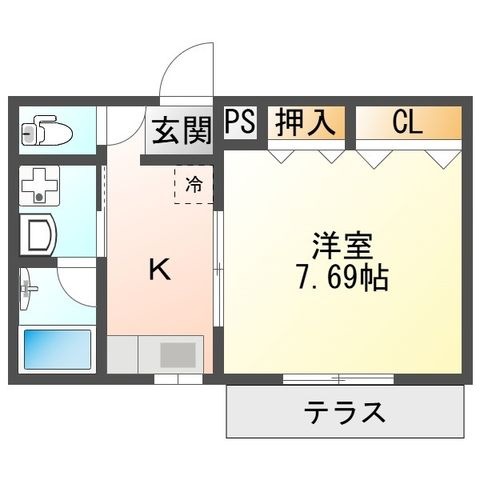 拡大写真:サフィアーレB 2階202の間取り
