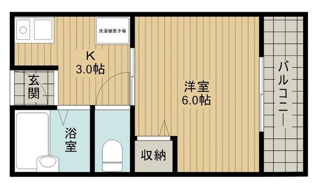 拡大写真:セルティア東貝塚 2階206の間取り