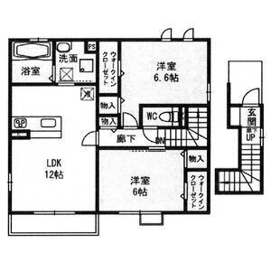 拡大写真:Agapanthus 2階A201の間取り