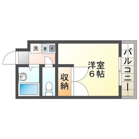 拡大写真：Mhouse 2階206の間取り
