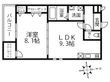 貝塚市小瀬の間取図
