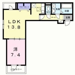 拡大写真:岸和田市畑町 1階102の間取り