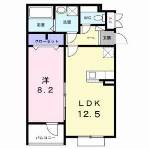 拡大写真:岸和田市畑町 3階301の間取り