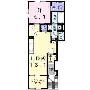 拡大写真:岸和田市摩湯町 1階102の間取り