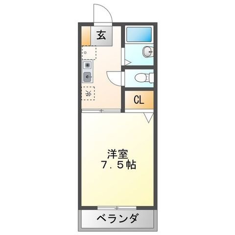 拡大写真:セピアコート 2階0202の間取り
