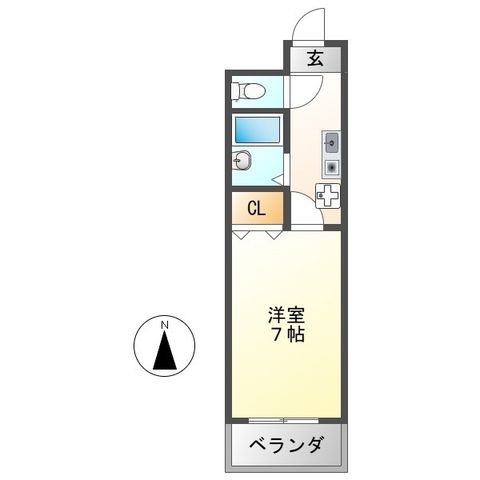 拡大写真:DH白鳥 4階0403の間取り