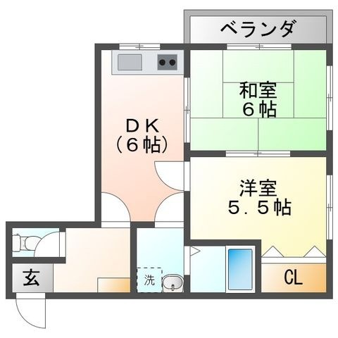 拡大写真:シティ城山 4階0402の間取り