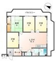 新栄プロパティー軽里の間取図