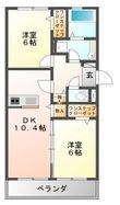 グロリアハイツはびきの A棟の間取図