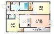 グロリアハイツはびきの A棟の間取図