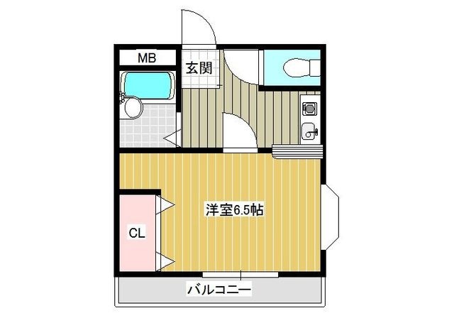 拡大写真:シャルムコート 3階306の間取り