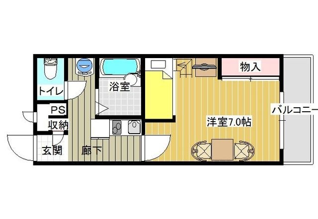 拡大写真:レオパレスラ・フォーレⅡ 2階202の間取り