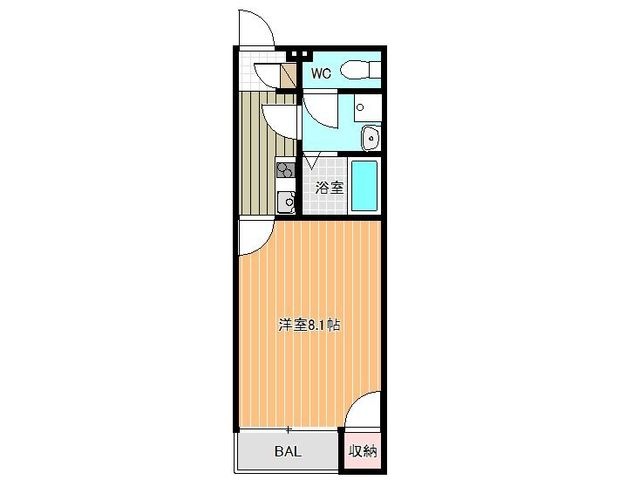 拡大写真:クレイノヴィオーラ 2階206の間取り