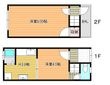 法善寺テラスハウス東側の間取図