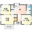 上山貸家の間取図