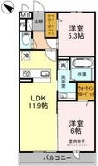 CRESCENTE経堂　壱番館の間取図