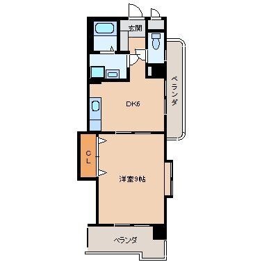 拡大写真：アーバンハイツ南台 6階610の間取り