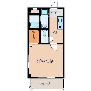 拡大写真：アルテール幸神Ⅱ 3階305の間取り