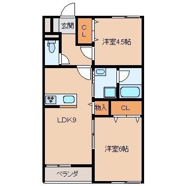 拡大写真：セントラルコーポⅠ 1階103の間取り