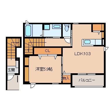 拡大写真：ビオラハウスⅠ 2階201の間取り
