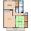 写真：ロイヤルガーデン芳賀Ｃ 2階202の間取図