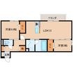 写真:D-ROOMI御開 2階203の間取図