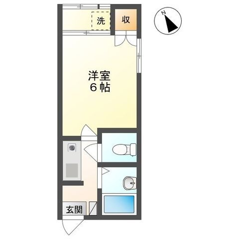拡大写真：NSビル 2階202の間取り