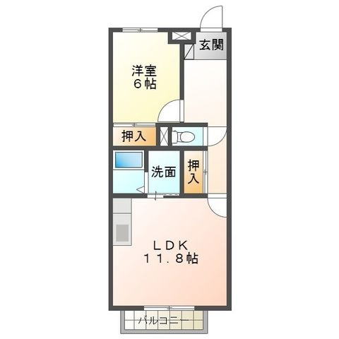 拡大写真:東近江市大森町 1階110の間取り