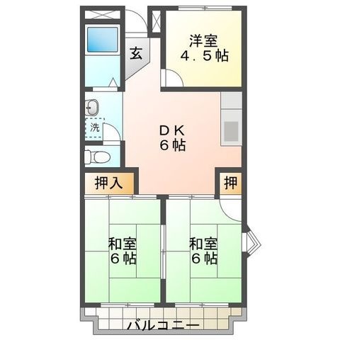 拡大写真:東近江市八日市上之町 3階301の間取り