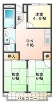 東近江市八日市上之町の間取図