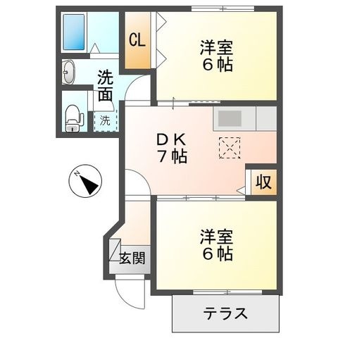 拡大写真:東近江市中小路町 1階103の間取り