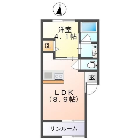 拡大写真:東近江市市子殿町 1階103の間取り