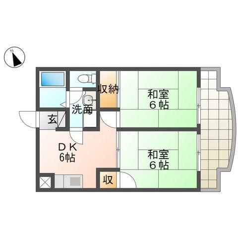 拡大写真:東近江市山路町 3階101の間取り