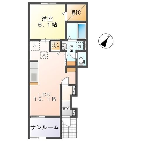 拡大写真:東近江市聖和町 1階102の間取り