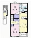 グラスロードⅡBの間取図