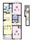 グラスロードⅡBの間取図