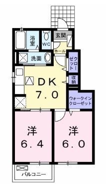 拡大写真:福山市津之郷町大字加屋 1階102の間取り