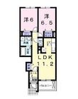 福山市御幸町大字下岩成の間取図