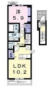 福山市手城町1丁目の間取図