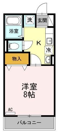 拡大写真:府中市高木町 2階203の間取り